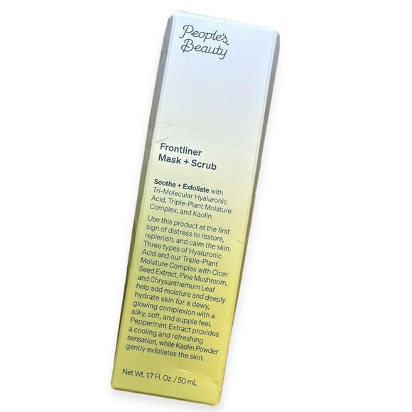 People's Beauty Frontliner Clay Face Exfoliator 2 In 1 Facial Scrub 50ml NWT - Picture 4 of 6